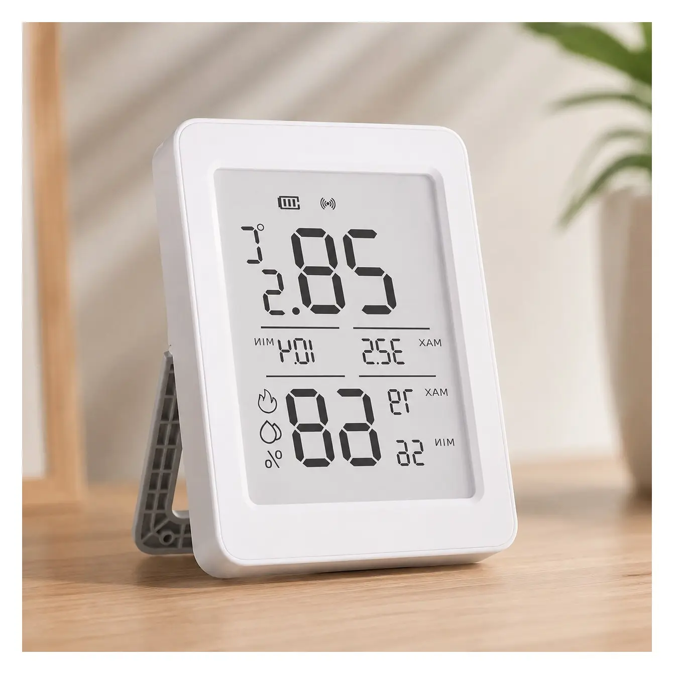 AirGuard TH Indoor Smart Zigbee Temperature and Humidity Sensor, 3.6" LCD Display, App Monitoring with Charts, Alerts, Data Export, Remote Display, 1-PackGift