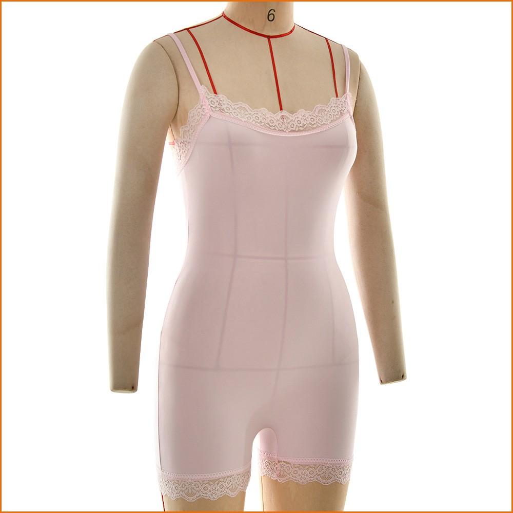 KODA & CO 04 New Lace-Trim Spaghetti Strap Backless Bodycon Sexy Yoga Workout Bodysuit