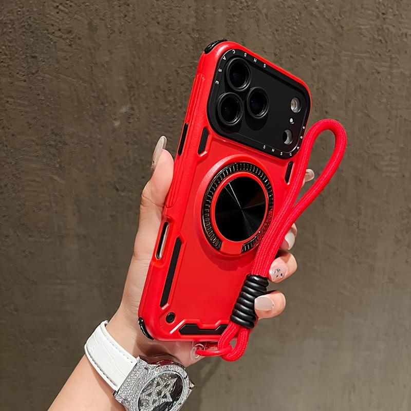 Phone Case: Three-in-one Shockproof and Anti-slip Stand Phone Case with Lanyard, Suitable for iPhone 15/15 Pro Max/16/16 Pro/16 Pro Max/16 Plus/17/17 Pro/17 Air/17 Pro Max. Detachable with a Lanyard for Hand Carrying, Rotatable Stand
