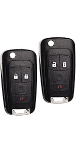 Keyless Entry Remote Control Key Fob Replacement Fits for GMC Terrain 2010-2020 2021 Chevy Equinox 2010-2019 Sonic 2012-2017 Spark 2016-2017 Trax 2015-2018 Buick Encore 2014-2018 OHT01060512
