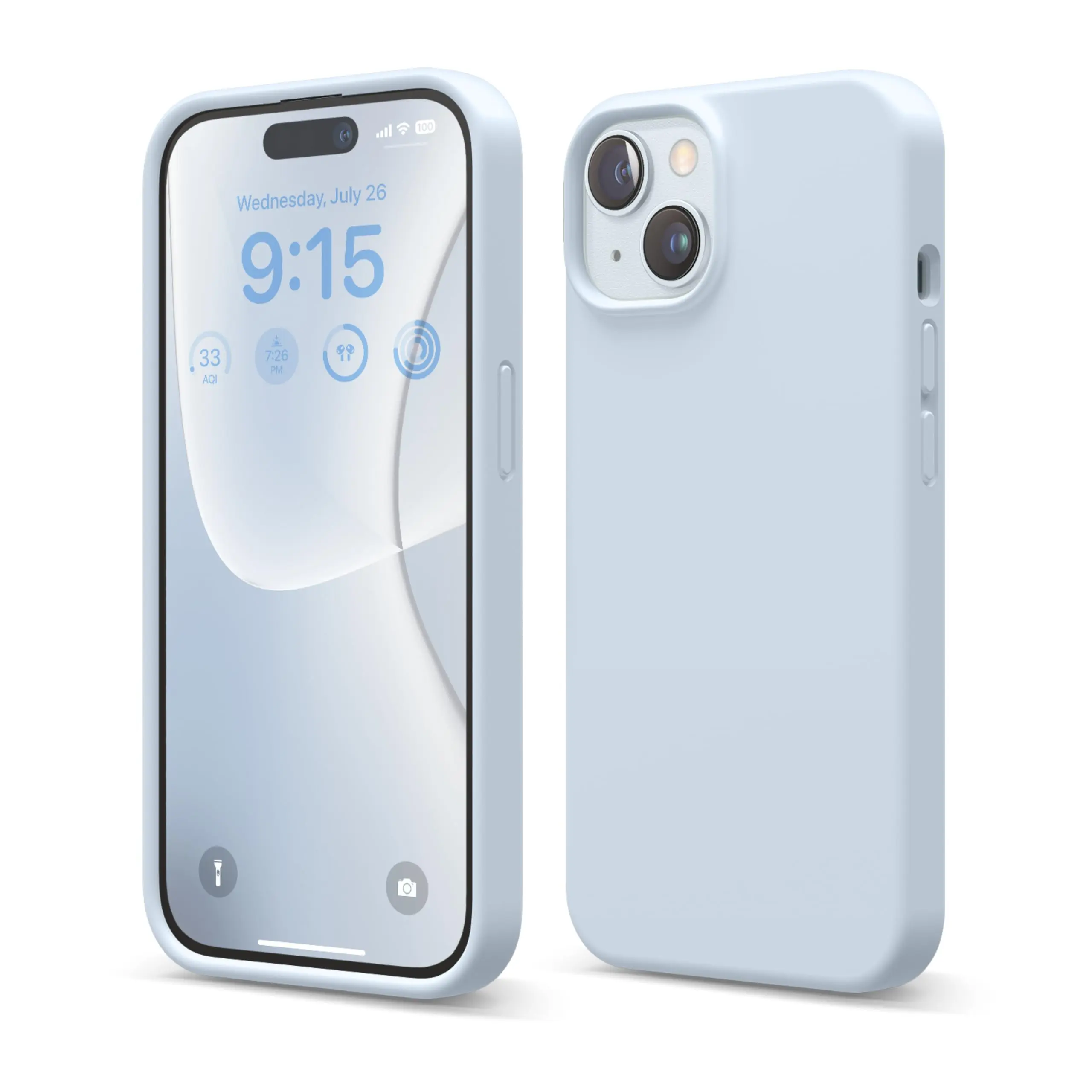 Liquid Silicone Case Compatible with iPhone 17/15/16/14/13/12/11, Premium Silicone, Full Body Protective Case [4-Layer Shockproof Structure], Soft Anti-Scratch Microfiber Lining (Sky Blue)