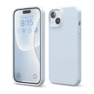 Liquid Silicone Case Compatible with iPhone 17/15/16/14/13/12/11, Premium Silicone, Full Body Protective Case [4-Layer Shockproof Structure], Soft Anti-Scratch Microfiber Lining (Sky Blue)
