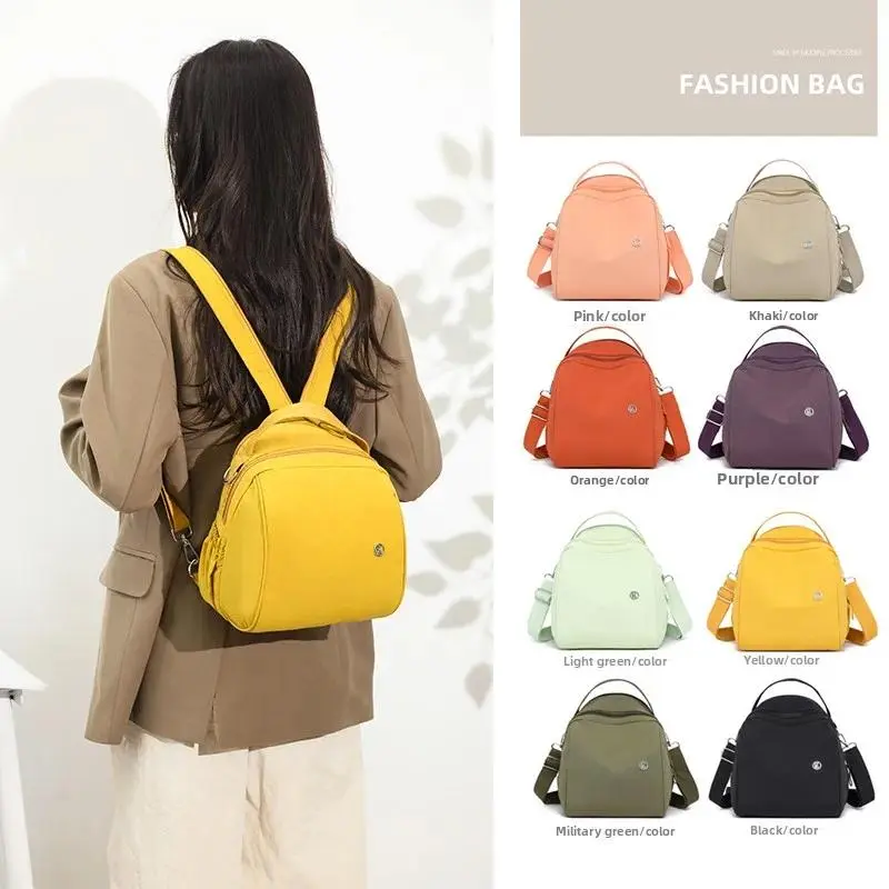 New Women's Nylon Backpack Lightweight Travel Bag Casual Fashionable Shoulder Bag Summer Outdoor Rucksack