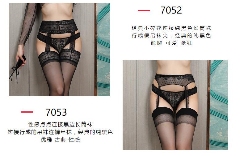 Benshi lingerie lace stockings pajamas long uniform props ultra-thin jumpsuit European 70 series