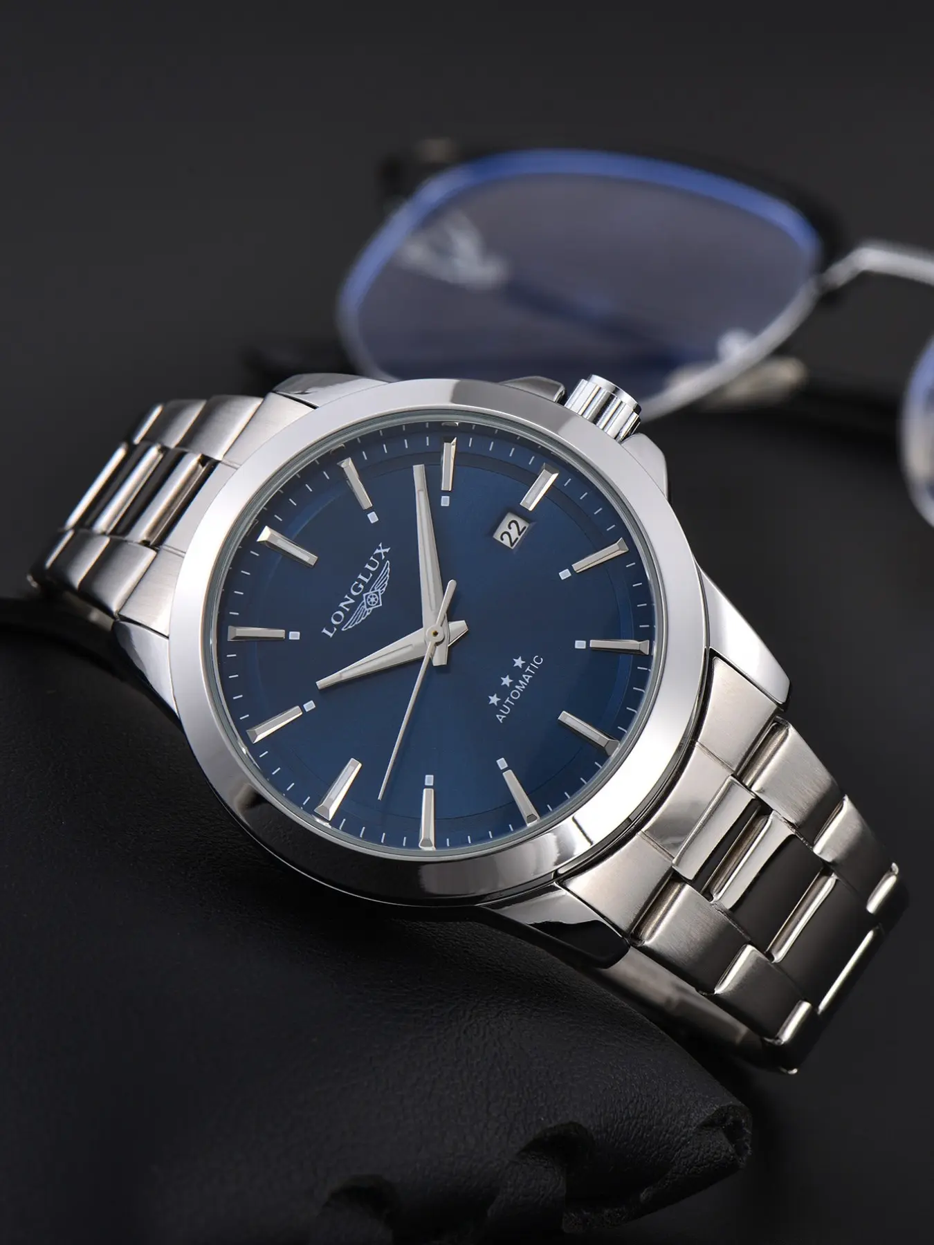 Automatic Business Watch Modern Style Date Mechanical Stainless Steel Waterproof Luminous Men's Watch Gift for Men Analog Wristwatches
