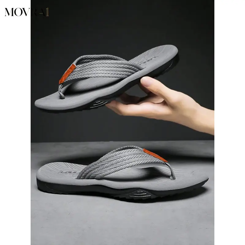MOVRA1 Men's Open-Toe Sandals, Durable Sole, Soft Comfortable Eva Insole, Secure Walking, Texture, Beach Open-Toe Sandals, Comfy Sandals