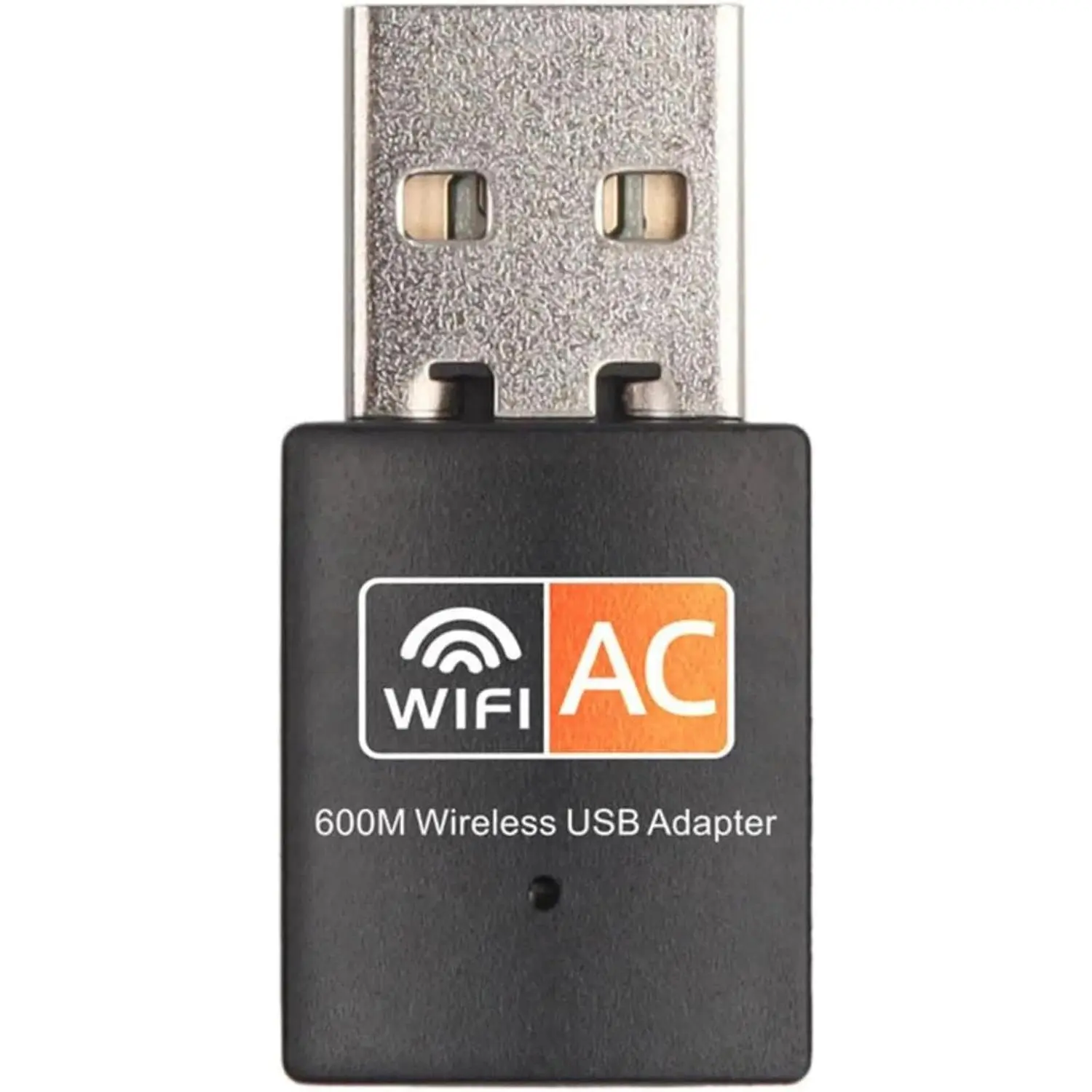 Band 600Mbps -AC USB Mini Nano WiFi Adapter for PC Desktop, USB 2.0, Dark Gray