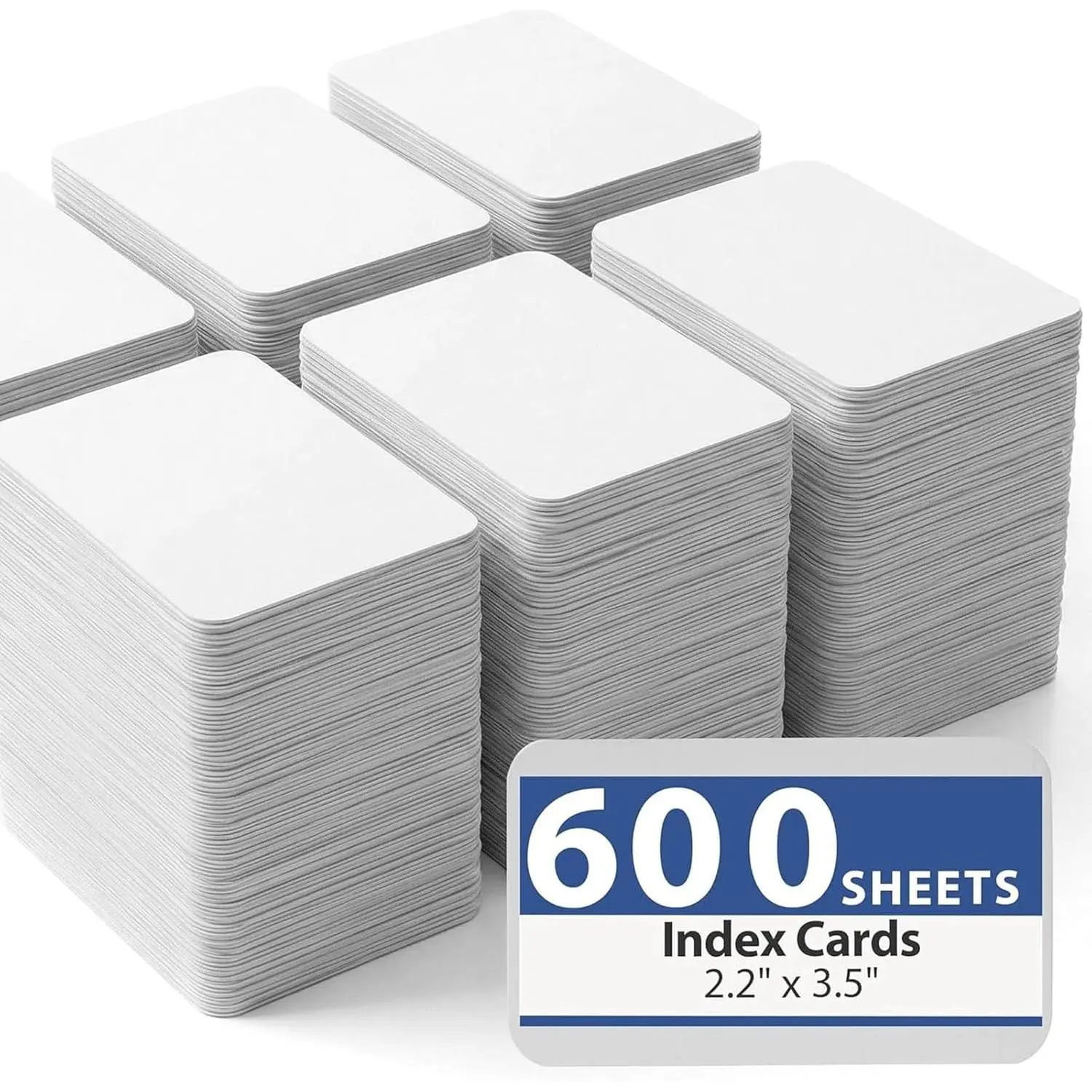 600PCS White Blank Business Cards, 2.2 x 3.5 Inch, Small Blank Paper Double-Sided Cardstock for Message & Note Business Appreciation Study Flashcards Index Cards, DIY Paper Crafts, Gift Tags