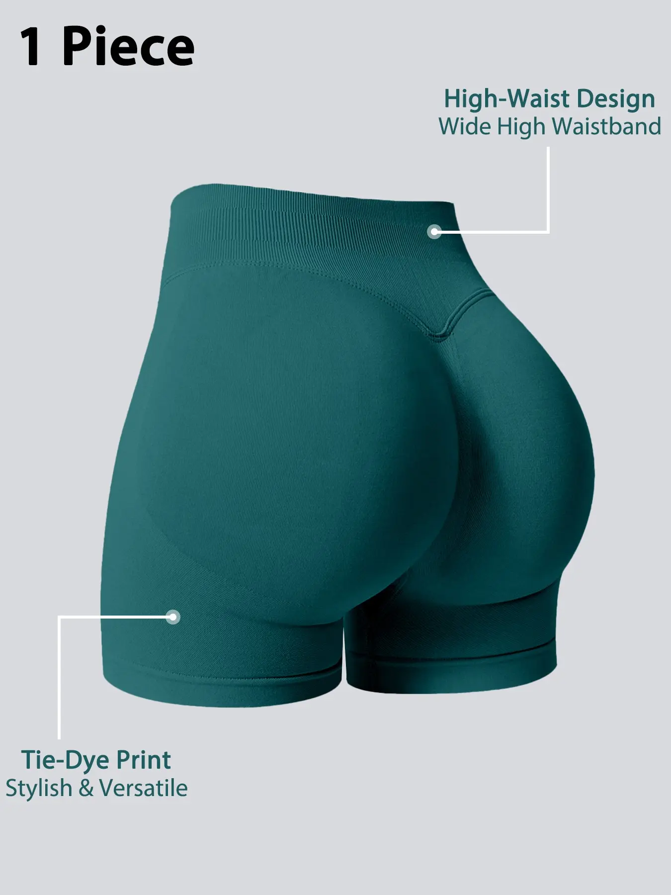 Women's Sporty Shorts, High Waist Yoga Pants, Butt Lifting, Tummy Control, Gym Training, Outdoor Running, Cycling, Tennis, Daily Wear