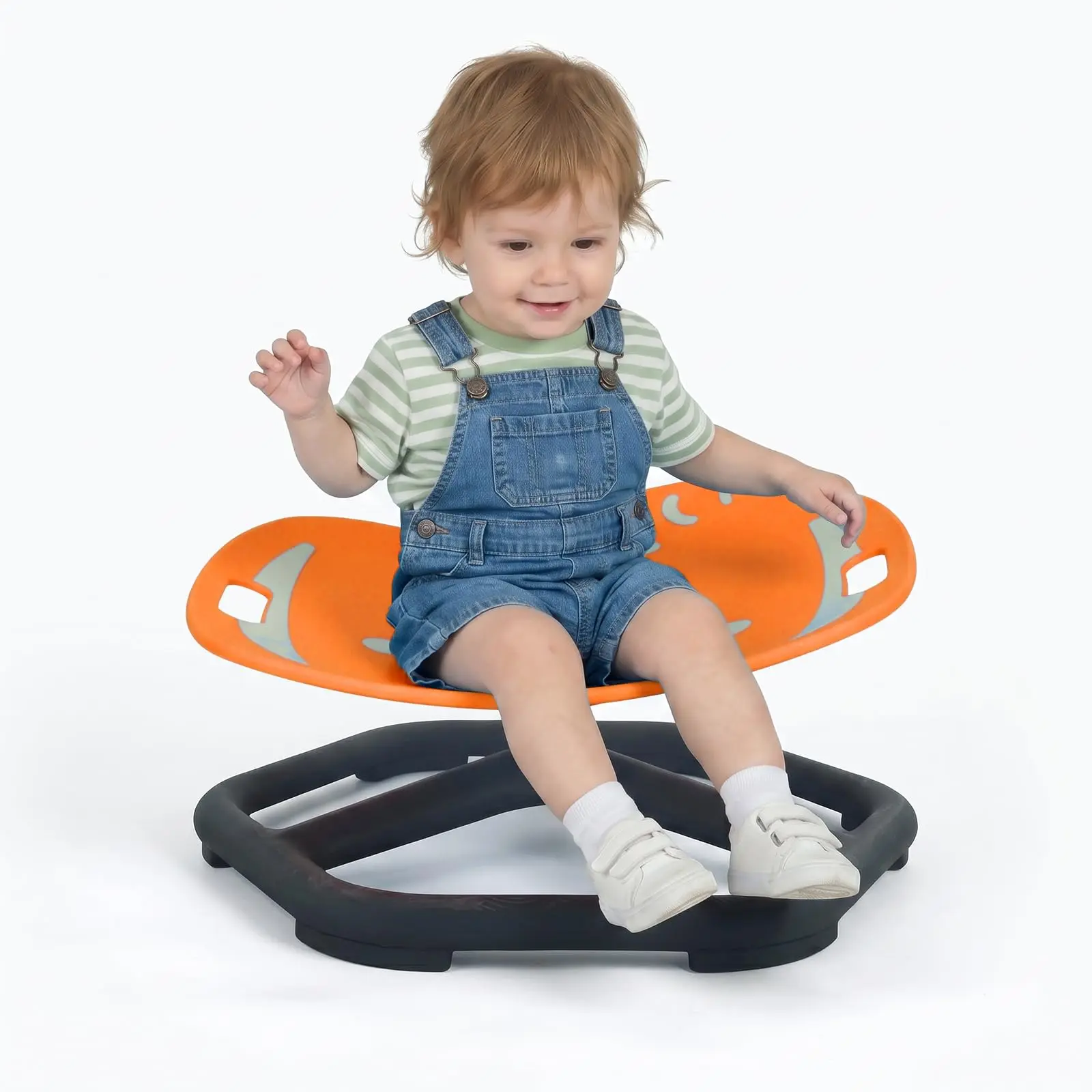 Spinning Chair for Autistic Kids, Glow-in-the-Dark Elephant Swivel Sensory Chair, for Children with ADHD/Autism/Sensory, with Non-Slip Design, Training Body Coordination, 3+ Years, Orange/Blue
