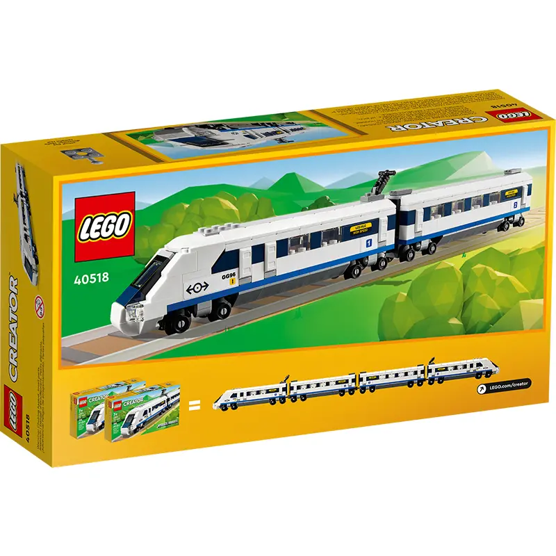 LEGO Creator 40518 High-Speed Train Set with Detailed Design and Multiple Carriages for Building Fun