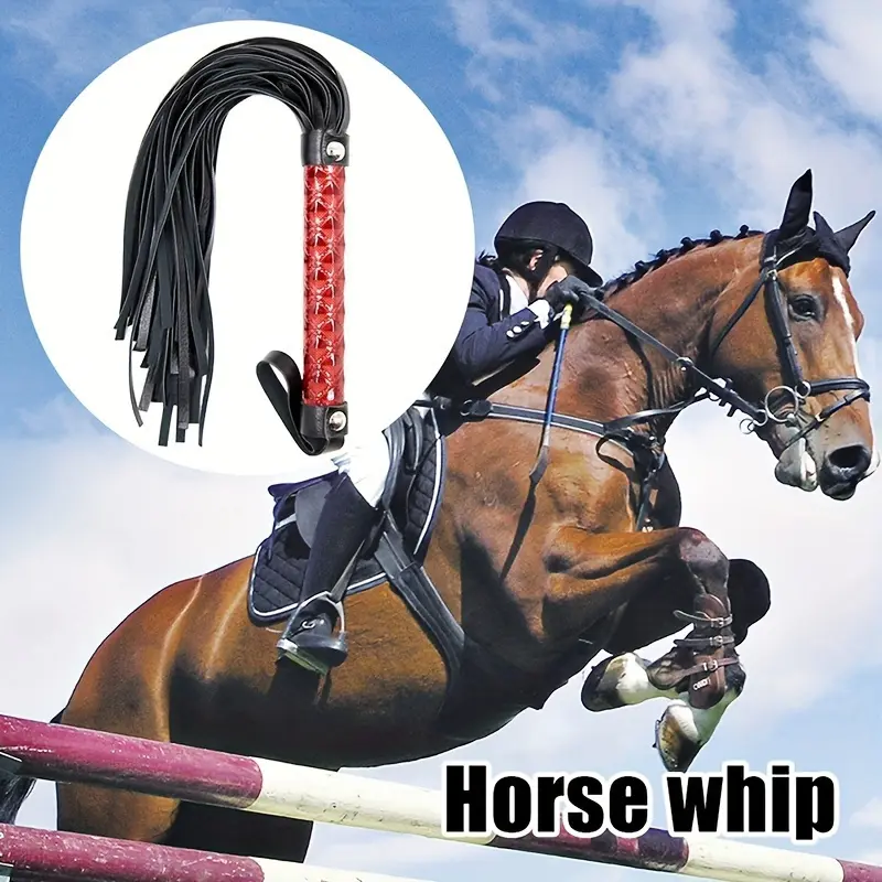 1‑Pack PU Equestrian Training Whip, Durable Horse Riding Crop, Outdoor Sports Accessory for Horse Training