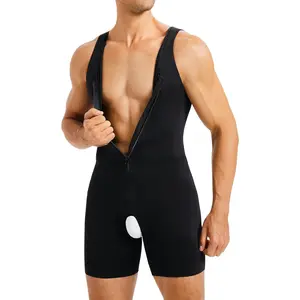 Mens Bodysuit Shapewear for Tummy Control Gynecomastia Compression Shirts Full Body Shapewear Fajas Para Hombres