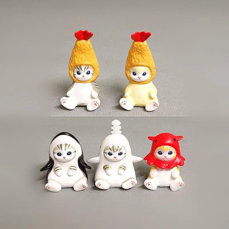 Mofusand Shark Cat Blind Box Fruit Animal Cute Mini Figures Anime Ornaments Dolls Fans Kid's Toy Model Christmas Birthday Gifts