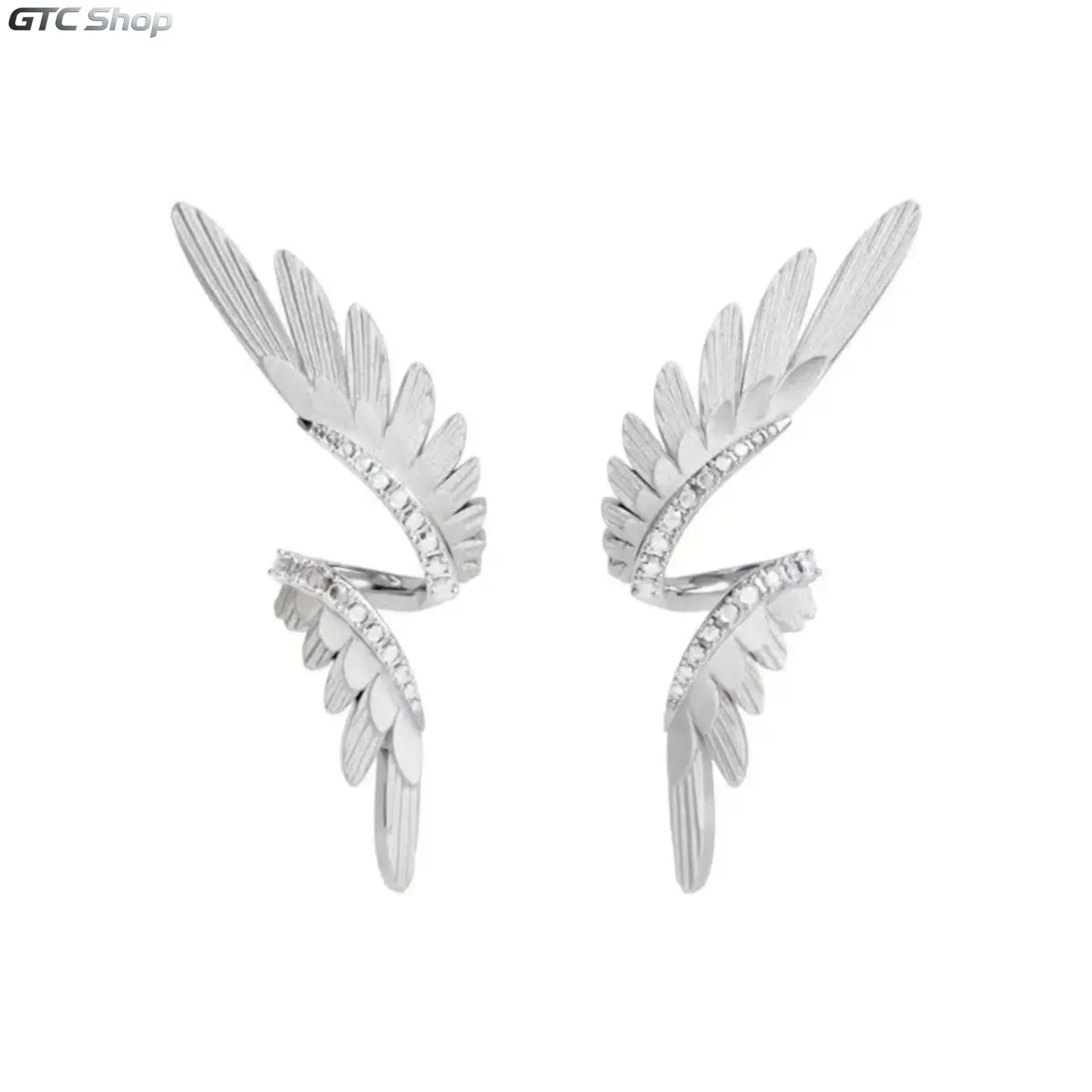 Unisex Angel Wings Stud Earrings for Men & Women, Punk Hip‑Hop Streetwear Fashion Jewelry, Cool Statement Ear Accessory for Daily Street‑Style Outfits & Night‑Out Looks