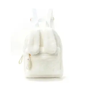 Rabbit ear backpack high value cute rabbit backpack children travel plush backpack