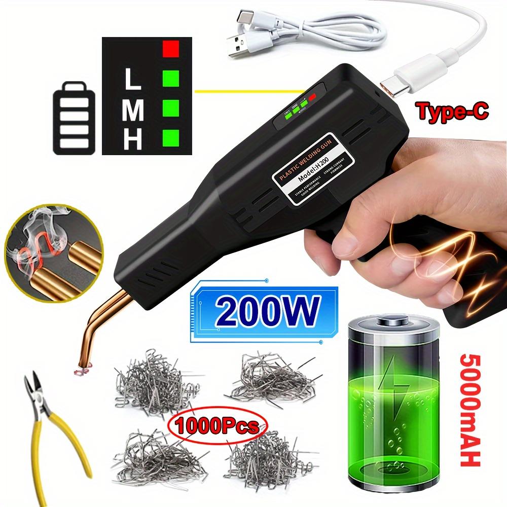 USB Rechargeable Plastic Welding Torch, Plastic Welder, Portable Wireless Welding Machine with 1000 Nails, Suitable for Most Repairs, Ideal for Automotive and Home Projects