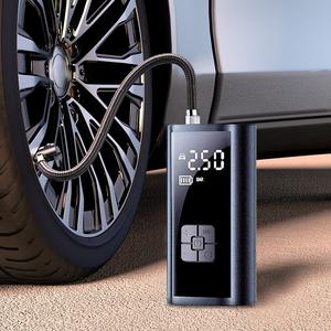 portable wireless car air compressor, automotive tire inflator, multifunctional electric tire inflator pump for motorcycle bicycle auto tyre balls, car repair tools, car accessories, men gifts, tire pressure monitor, automotive, digital tire inflator