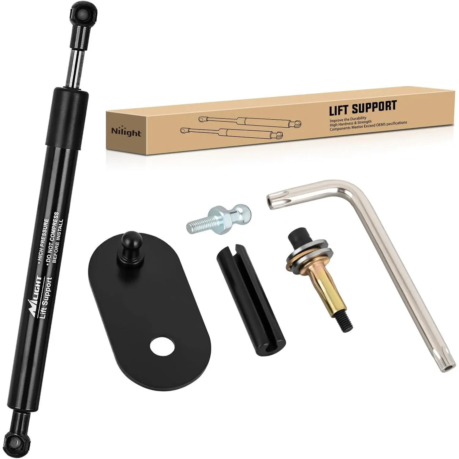 Nilight Functional Truck Tailgate Assist Shock Kit - Automotive Maintenance Tools, Truck Accessories for Dodge Ram 1500, 2500, 3500 (2009-2025)