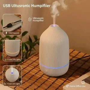 USB powered portable ultrasonic aromatherapy machine, essential oil diffuser, 100ml aromatherapy diffuser, mini ultrasonic essential oil diffuser, suitable for home and office use, 7-color LED ambient light fragrance diffuser, automatic shutdown