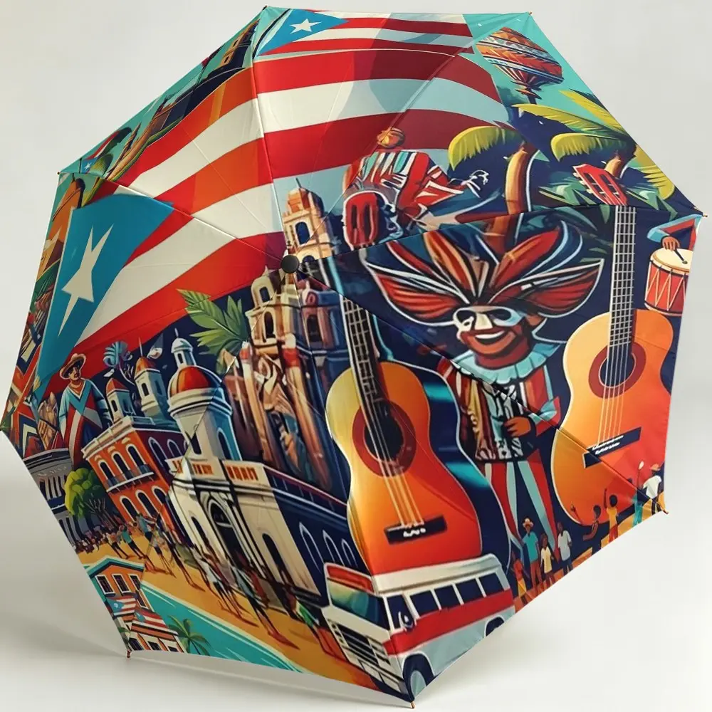 Cartoon Ladybug Pattern Umbrella, Hand-Open Outdoor Umbrella, 8-Rib Durable Design, Folding Umbrella for Rain and Sun, Christmas/birthday Gift
