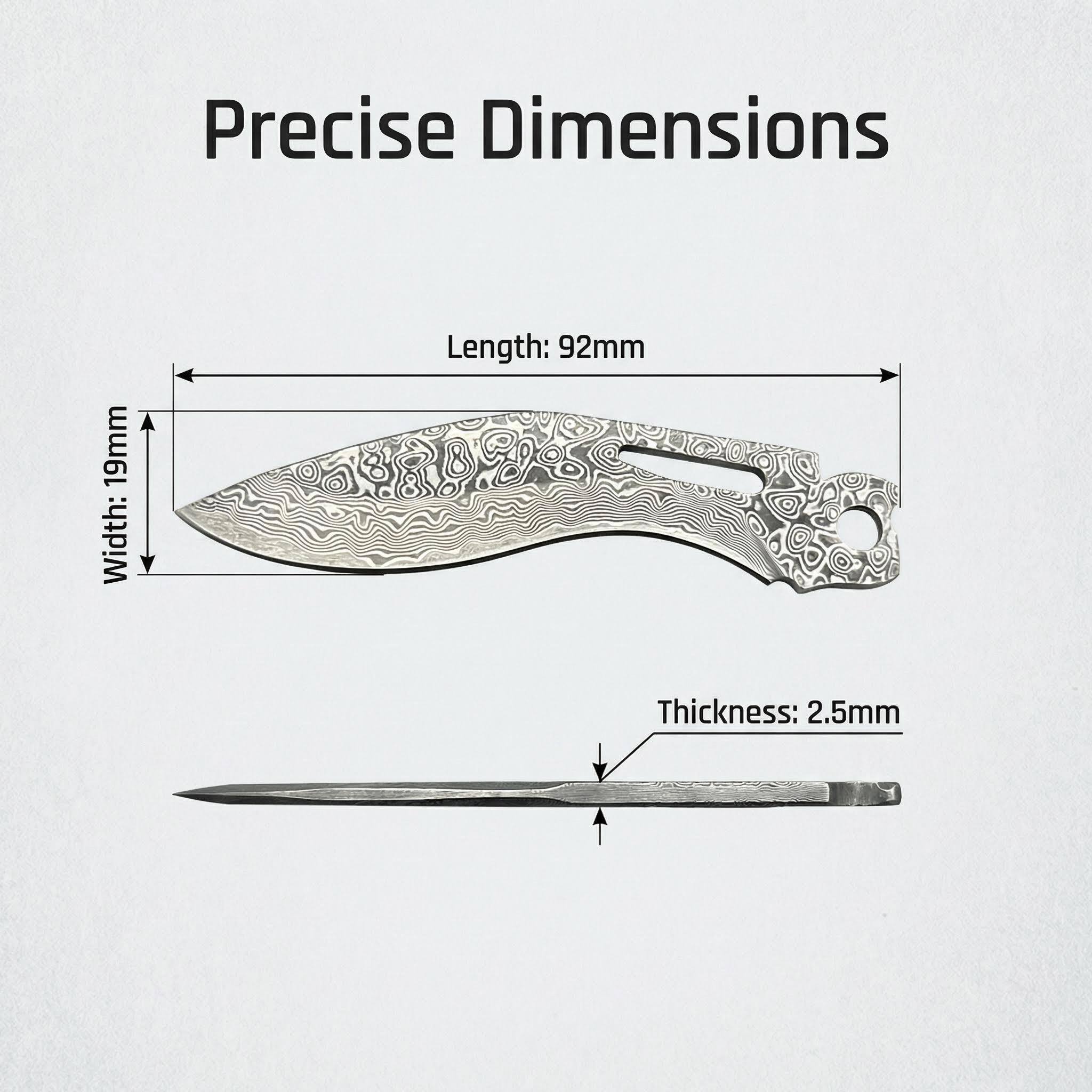 Premium VG10 Damascus Clip-Point Blades for Leatherman SURGE - MAIN KNIFE Premium VG10 Damascus Clip-Point Blades for Leatherman SURGE - MAIN KNIFE