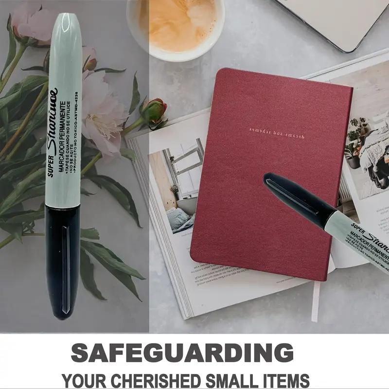 Transfer Safe Marker Pen, 1 Count Plastic Waterproof Marker Pen, Permanent Oil Marker Hidden Secret Storage Tool, Fun Gift for Family and Friend, Dual Tip Marker, Multipurpose Marker Pen, Stationery Supplies