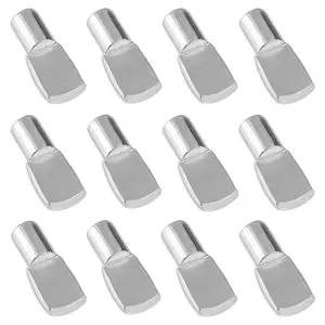 6.2mm(1/4 Inch) Shelf Pegs,Spoon Shape Support Pins for Shelves Cabinets Furniture Nickel Plated-40Pcs