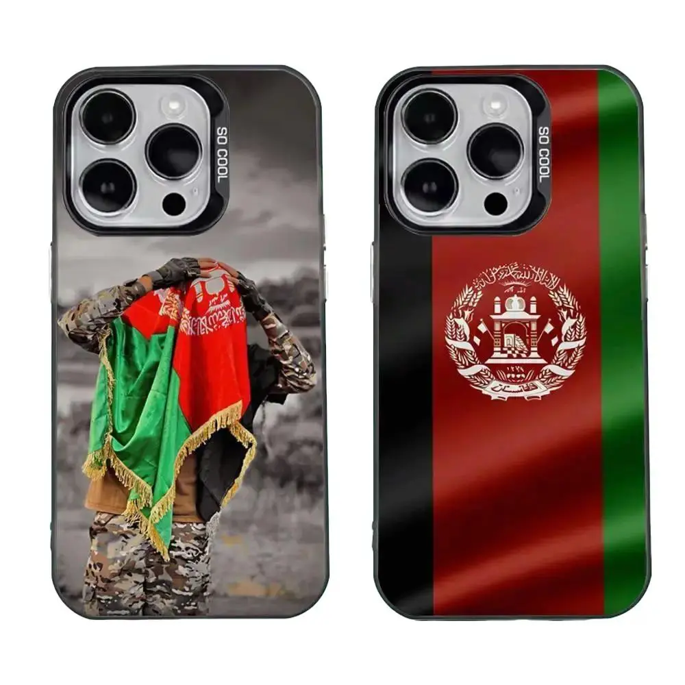 Afghan Flag of Afghanistan Phone Case For iPhone 17promax 17e 17 16 15 14 13 12 11 Mini Pro Max Air X XR XSMAX For Samsung Galaxy S26 - S22 FE Ultra Plus Black Matte Shockproof Cover