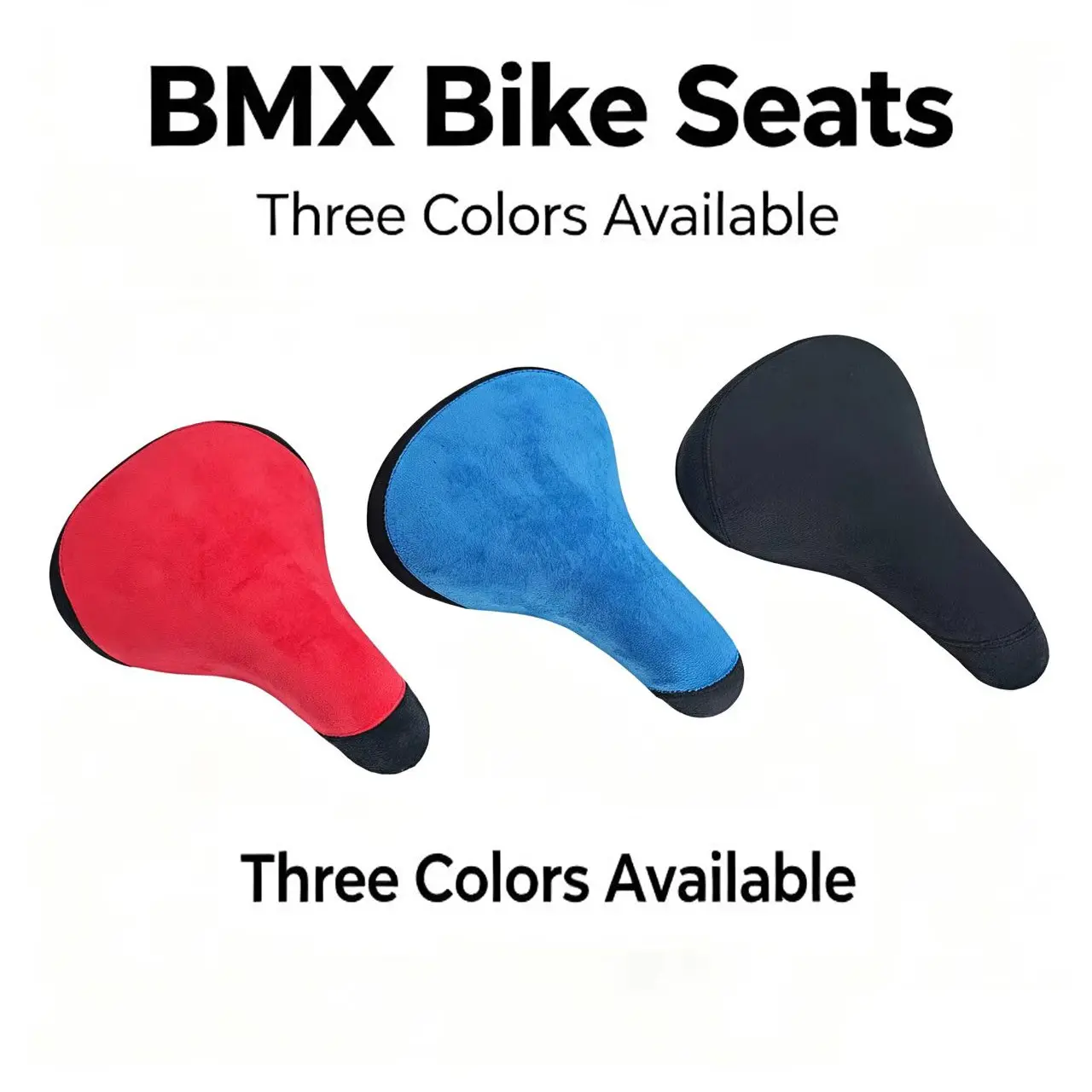 Kwok Vintage Bmx Performance Bike, Flannel Fleece Leather Seat, Dual Track Bicycle Saddle, Retro Style Mountain Bike Accessories