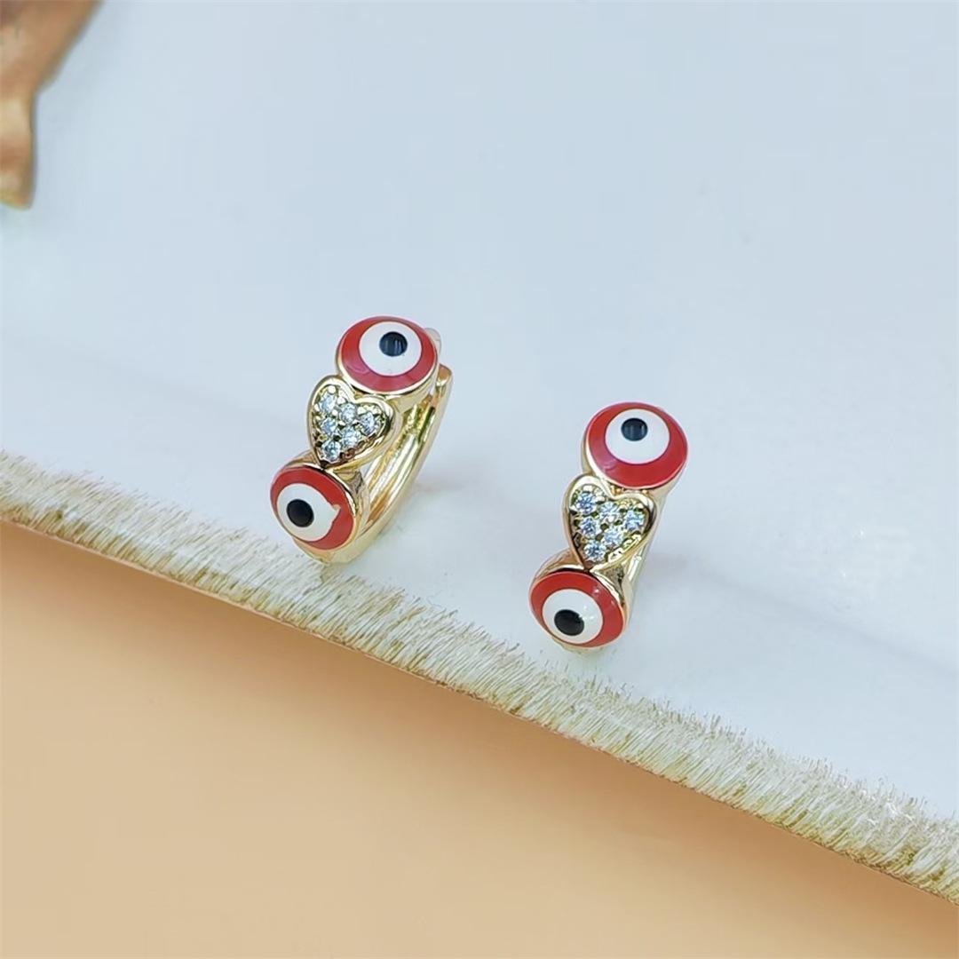 Boho Evil Eye Dangle Earrings for Women, Shiny CZ Crystal Micro Pave Design, Trendy Minimalist Cool Aesthetic Jewelry, Lightweight & Versatile for Daily Wear, Beach & Vacation Outfits