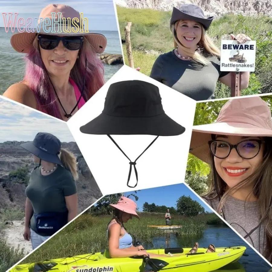 2026 Trendy Women's Wide Brim Ponytail Sun Hat, Foldable UV Protection Beach Cap with Stylish Breathable Mesh & Adjustable Chin Strap, Lightweight Packable Sun Shield Perfect for Fishing, Hiking, Gardening & Summer Outdoor Activities