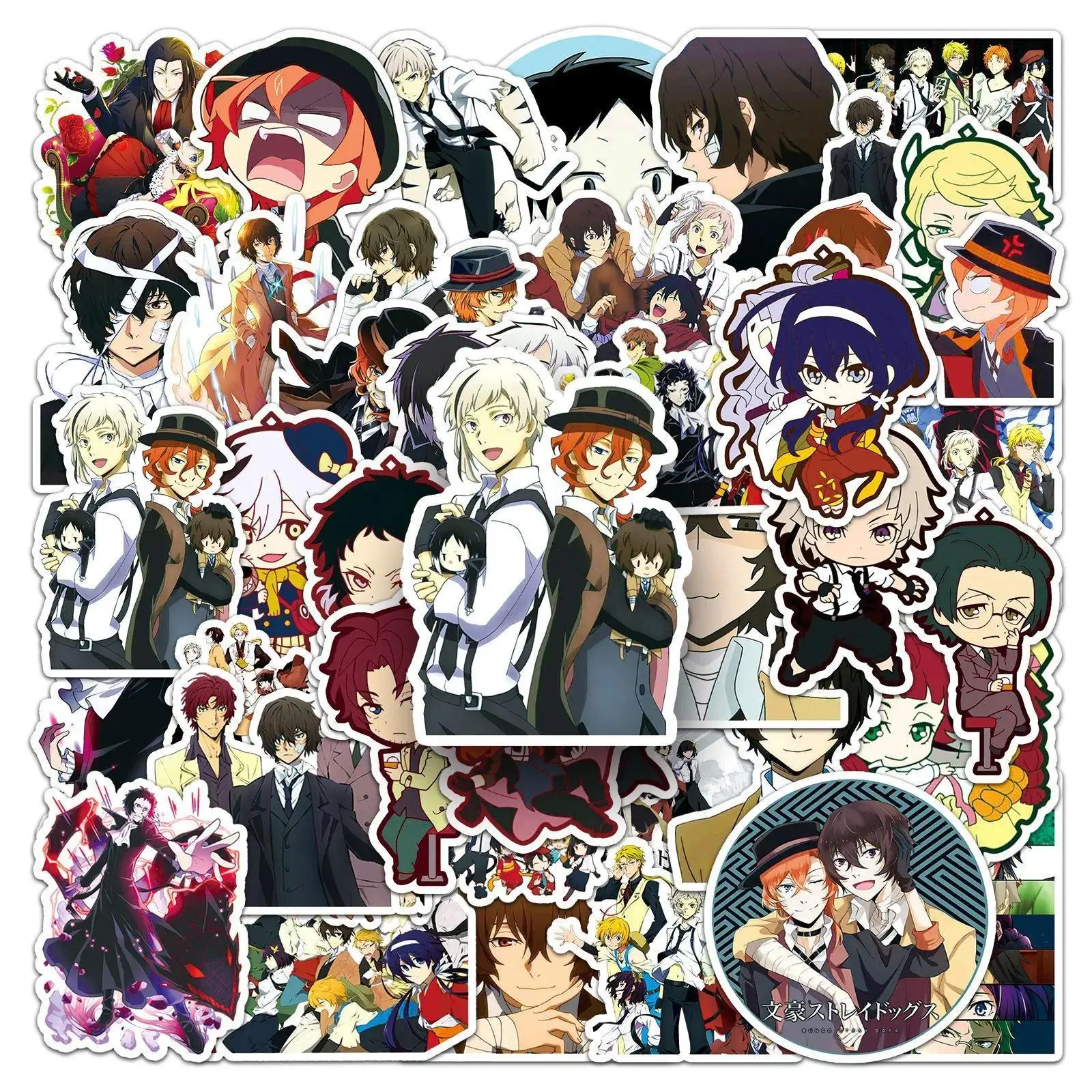 2026 hot item 50PCS Bungo Stray Dogs Stickers Nakajima Atsushi Graffiti Stickers DIY Diary Phone Case Handmade Scrapbook Aesthetic Stickers