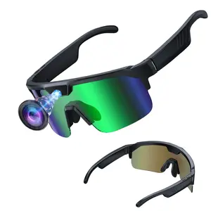 Sports Smart Glasses with Anti-Shake Camera, 8MP Camera AI Glasses, Video Recording, 4GB Memory Build-in(No TF Card Need),ABS+PC Frame,270Mah Battery, Bluetooth Call ,Music Control ,AI Translation,AI  Image Recognition