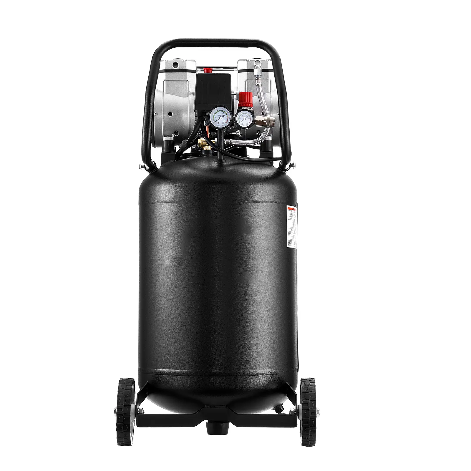 14-Gallon Air Compressor, 2HP 4.3 SCFM at 90PSI, Max 125PSI Pressure Oil-Free Air Compressor Tank, 120V, Portable on Wheels for Auto Repair, Tire Inflation, Spray Painting, Woodwork Nailing