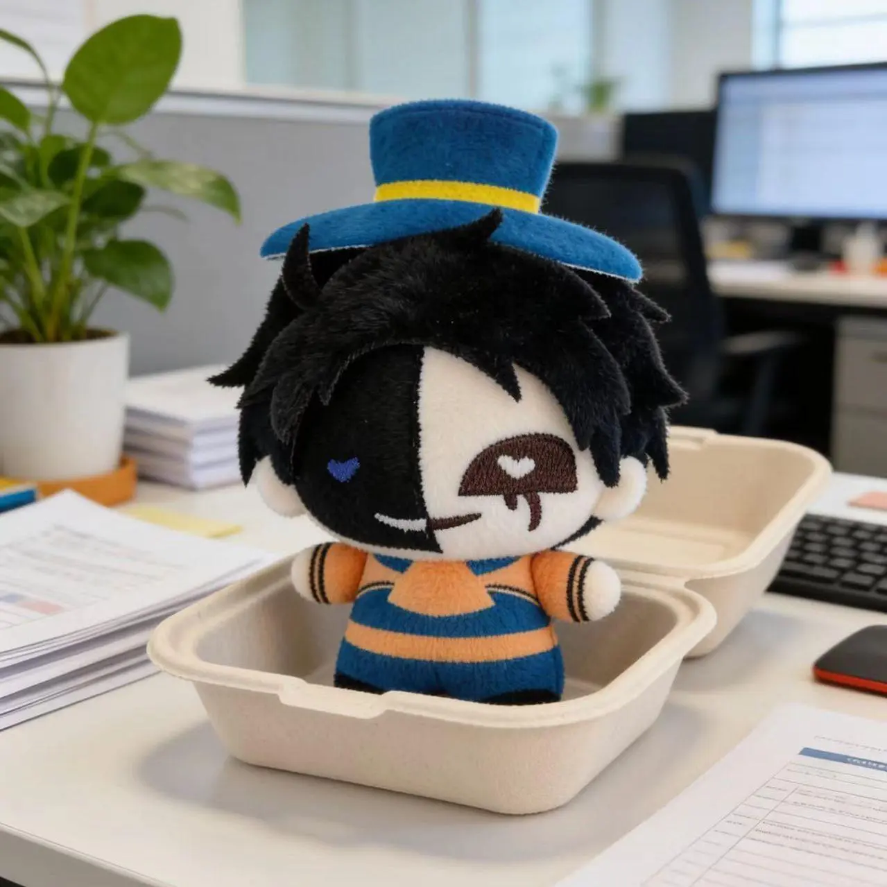 10cm Soft Plush The Freak Circus Bill Ticket Taker Anime Doll - Cute Cartoons Decorative Toy, Cartoon Figure, Keychain Pendant for Toys & Hobbies DIY Felt Crafts, Anime Dolls