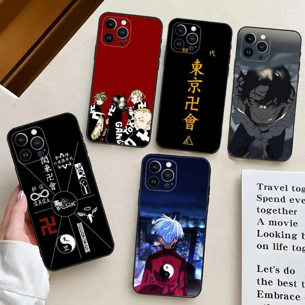 T-Tokyo Revengers Anime  Phone Case For iPhone 17 promax 17e 17 16 15 14 13 12 11 Mini Pro Max Air X XR XSMAX For Samsung S26 S25 S24 S23 S22 FE Ultra Plus Edge  Soft Silicone Cover