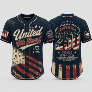 USA 250th Anniversary Baseball Jersey Shirt 1776-2026 American Spirit Let Freedom Ring Liberty Bell Patriotic Button Down Jersey Men Women Unisex USA Flag Stars and Stripes Vintage Distressed Freedom Independence Day 4th of July Sports Streetwear, Retro P