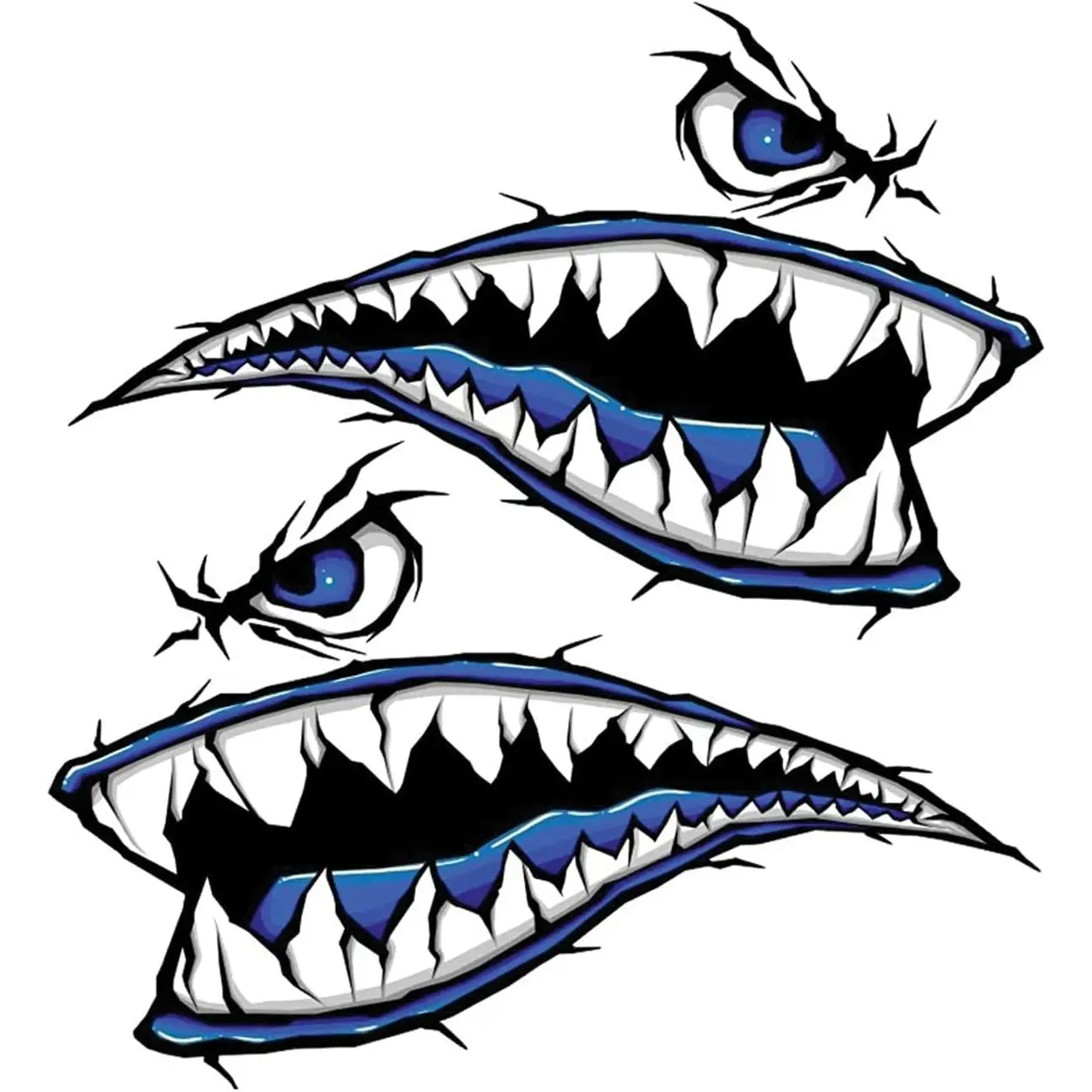 2 count   Mouth Kayak Stickers,Kayak   DIY Funny Graphics Accessories for Kayak Canoe Fishing Boat   Jet Ski Hobie Dagger  Boat Decoration
