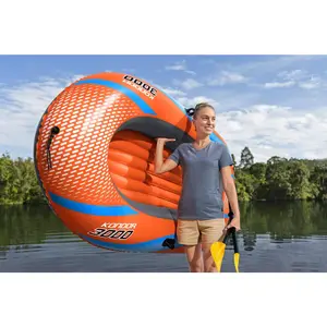 Inflatable Boat, Thickened Air Mattress, Single Person, Outdoor Portable, Includes Paddle and Manual Pump, 149*85*38cm