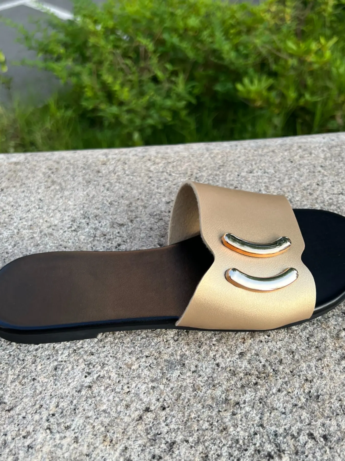 Simple Leather Metal Buckle Flat Sandals for Women, Four Colors Versatile Open-Toe Slippers, Soft Sole Casual Shoes for Daily Wear