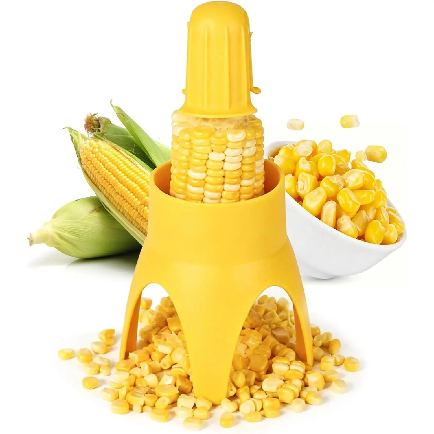 Corn Stripper & Peeler Tool - Safe,  Corn Kernel Remover for , Cooked & Dry Corn - Non-Slip Handle, Essential Kitchen Gadget for Easy Meal Prep