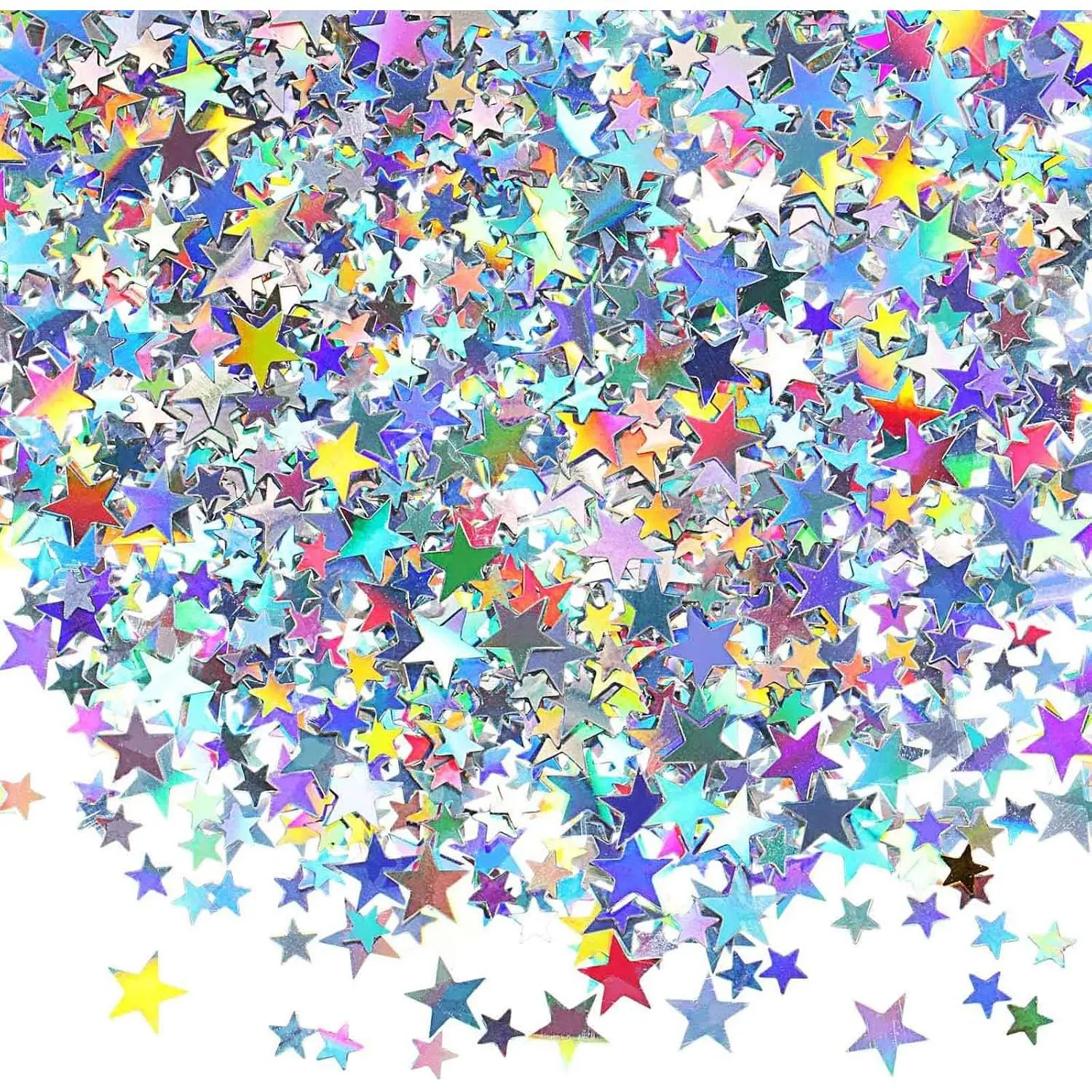 60g  Confetti Glitter  Table Confetti, Metallic Foil  Glitter, Table Decorations for Party Wedding birthday graduation Decorations(Glitter Multicolor Set, 10mm and 6mm)