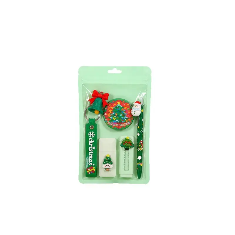 5-Piece Cute Holiday-Themed Stationery Set, Office & School Supplies, Student Gifts, Kids Favorites for Christmas Celebrations, Gifts For Students