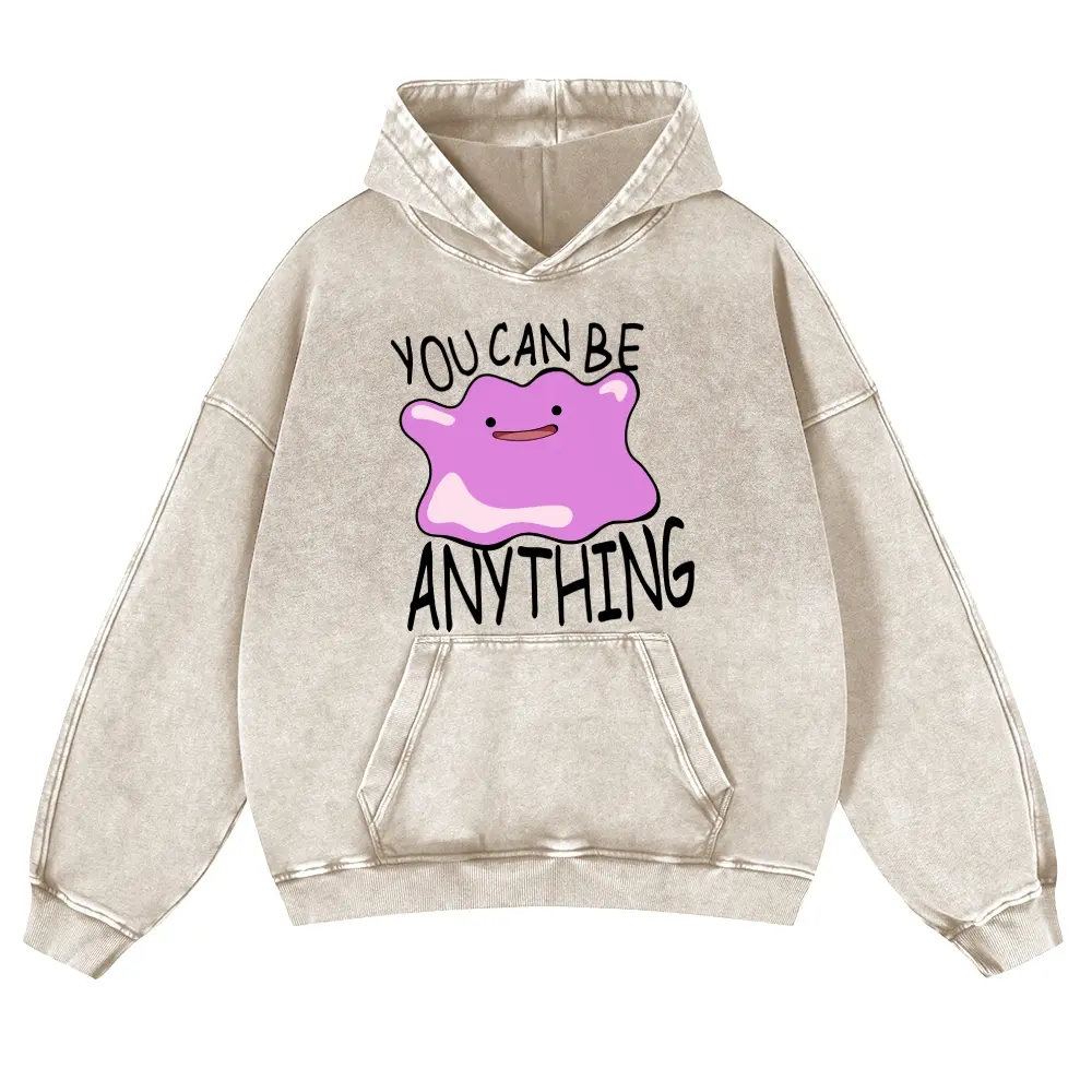 Unisex Soft Squishy Irregular Jelly Monster Pocket Graphic Washed hoodie Personalized Pattern Y2k Clothing Round Neck Washed hoodie,Women's Clothing 100% Cotton, Menswear, Top, Vintage Style,Summer Casual Oversized