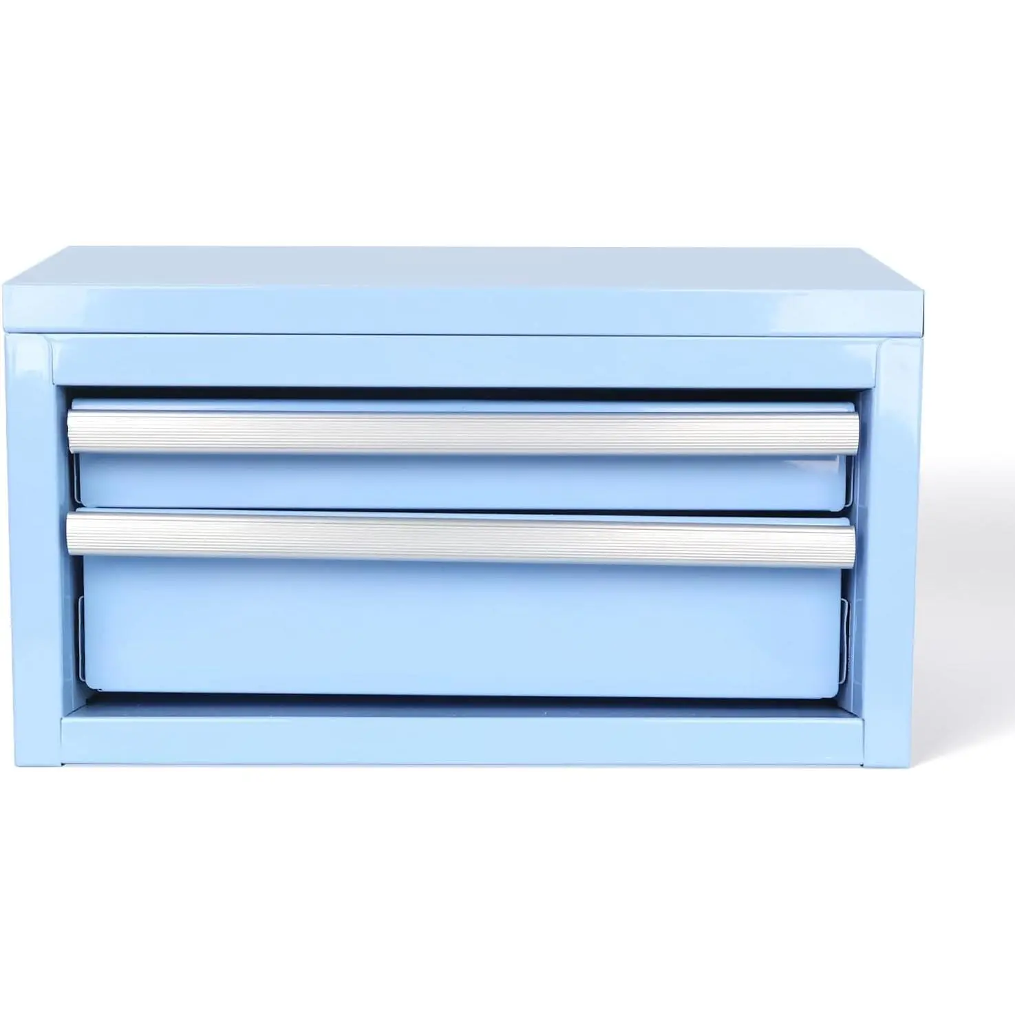 Mini Steel Tool Box with Drawers - Small Tool Chest for Small Item Storage Organizer - Portable Metal Toolbox Organizer with Tool Drawer (mini blue)