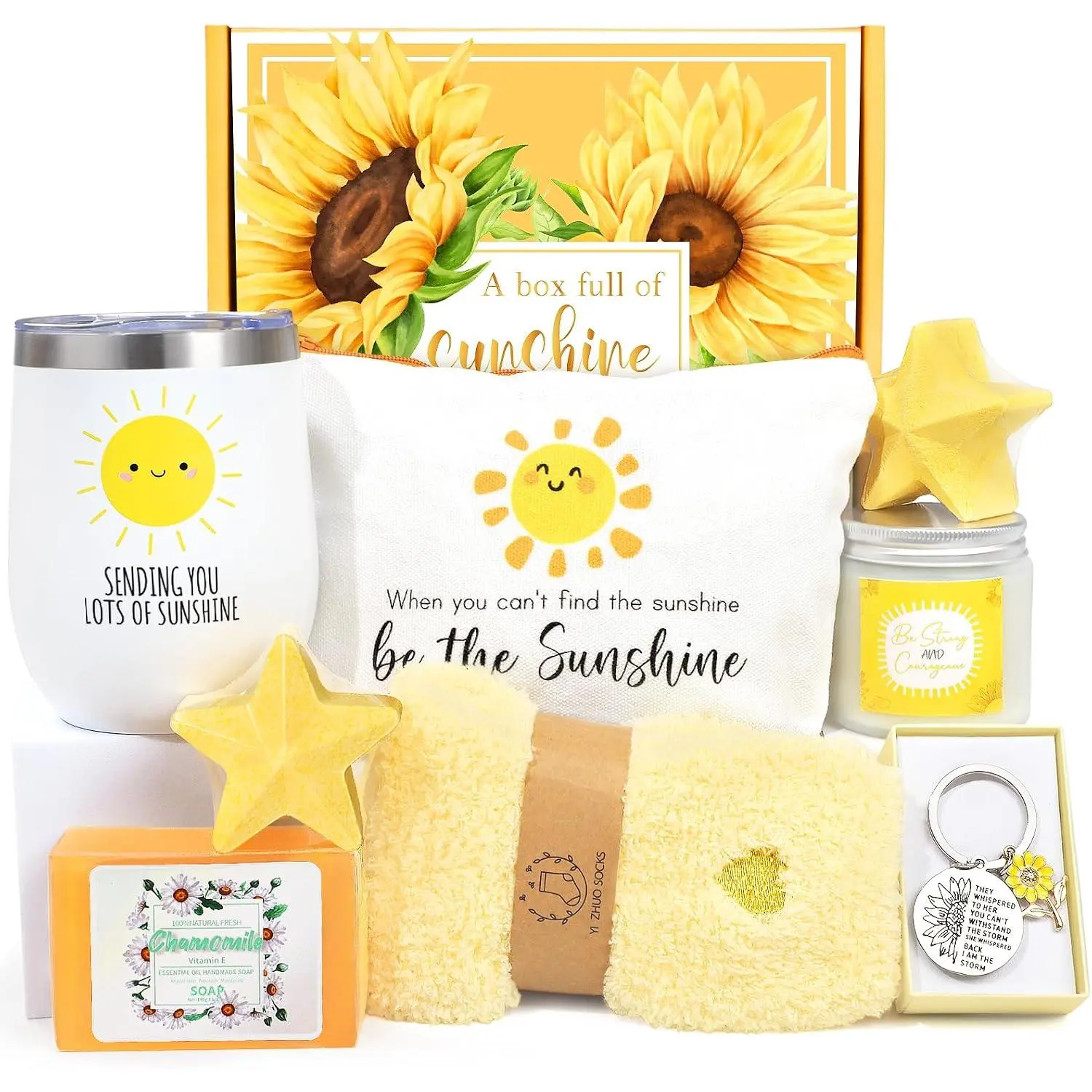 Get Well Soon Gift Baskets for, 9pcs Care Package for, After Surgery Recovery Gifts, Feel Set Thinking Of You - Sending You Hug Box for Sick Friend