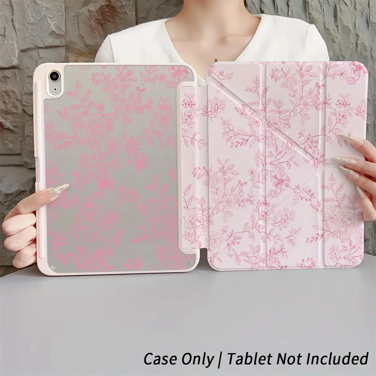 Vintage Floral Print Stylish Tablet Cover - Drop-Resistant Protect Cover, Tablet Accessories, Compatible with 2023 10.9in 10th Gen, 2024 11in Pro/Air, 2024 13in Pro, 2025 11in 11th Gen iPads