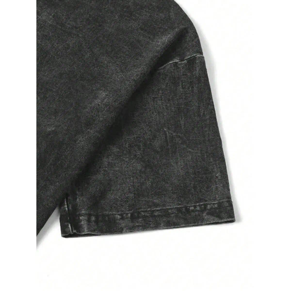 Anti Social Social Club Men's Rose Graphic Vintage Washed Heavy Cotton T-Shirt Retro Double-Sided Water Wash Top - Casual, Womenswear