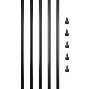 VEVOR Deck Balusters, 101 Pack Metal Deck Spindles, 26\"x0.75\" Staircase Baluster with Screws, Aluminum Alloy Deck Railing for Wood and Composite Deck, Circle Baluster for Outdoor Stair Deck Porch